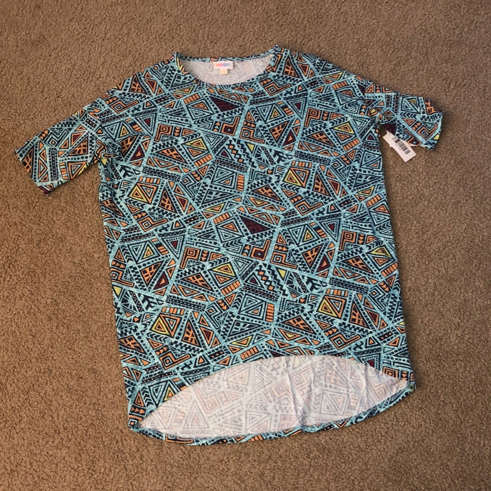 Lularoe aztec patterned Irma top